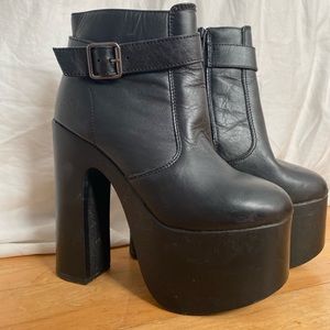 Black Platform boots (very tall)